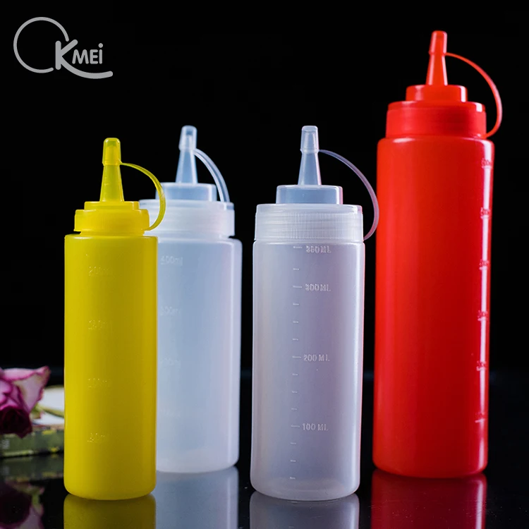 Wholesale Good Grade 200ml 360ml 400ml 600ml plastic hot sauce Honey squeeze bottle