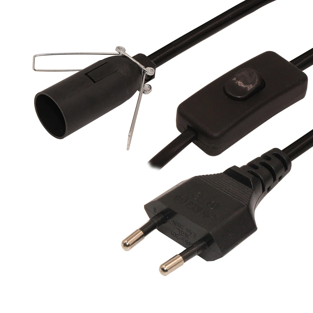 Оптовая продажа H03vvh2-f 2*0 75 1 8 м ЕС 2-контактный шнур питания лампы соли с 303/304 вкл/выкл переключатель