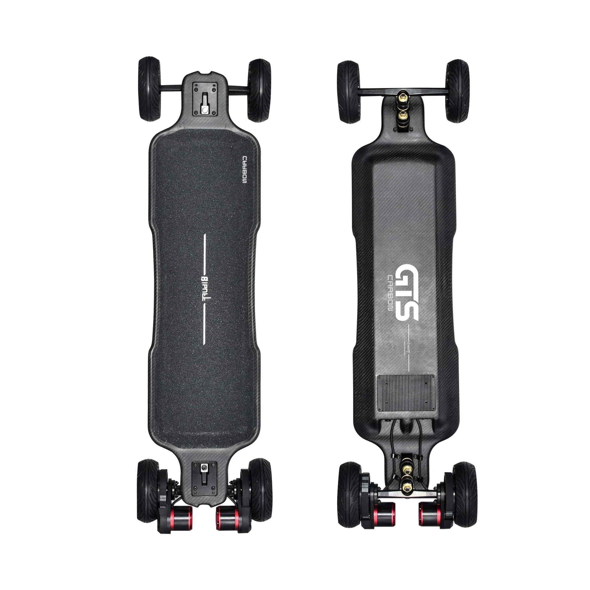 Deo Carbon Fiber Electric Longboard with All Terrain Wheel and PU Wheel