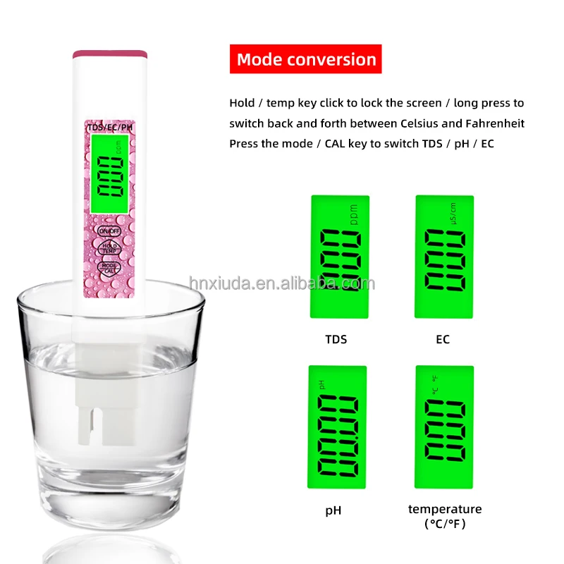 4 в 1 Ph Pen портативный Ec Tds Тест Ручка детектор качества воды