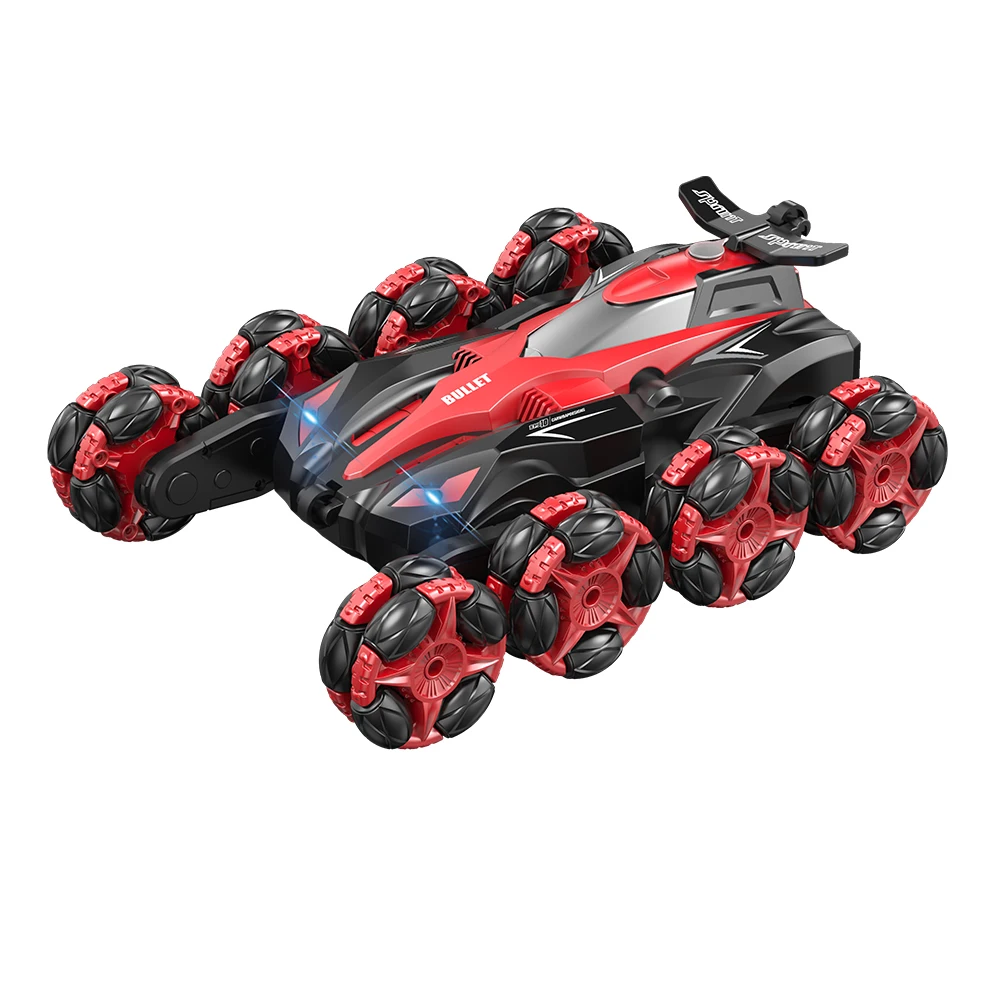 8 Wheel Rc 2.4g Dual Remote Control Racing Car 4wd High Speed Spray Drift 360-Degree Gesture sensing Stunt Children Toys Gifts
