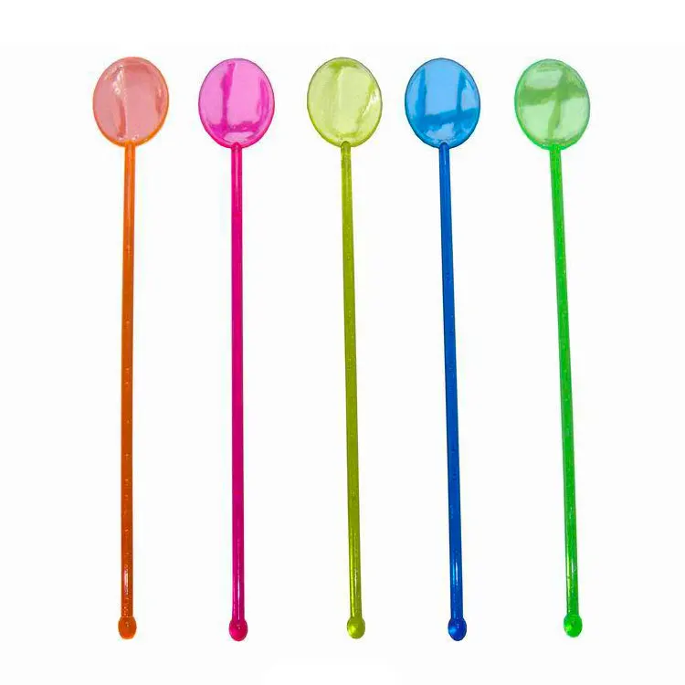 100PCS Cocktail Ice Drink Stirrers Plastic Tropical Flamingo Wholesale Swizzle Sticks
