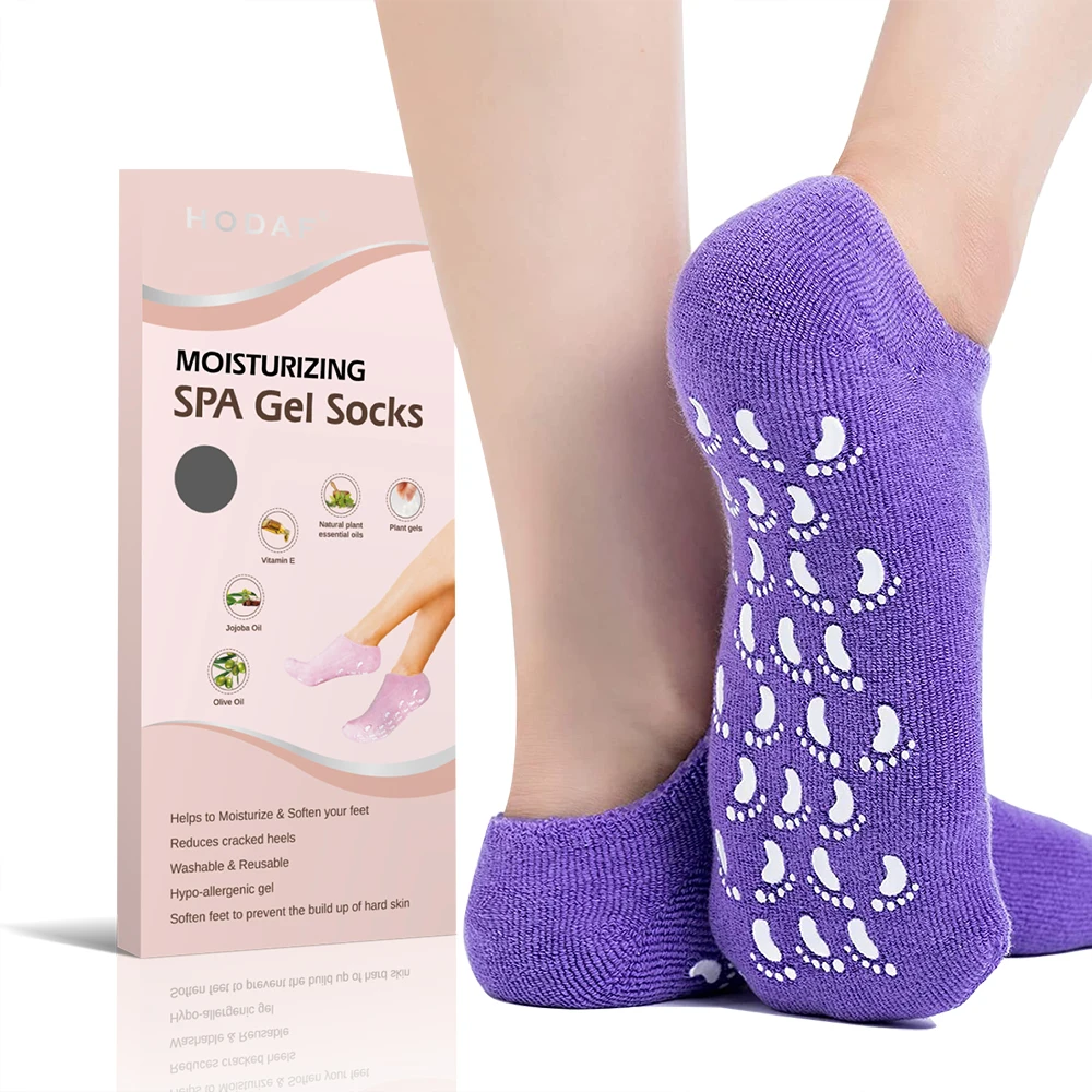 6 Pairs Moisturizing  Gel Socks Extra Soft Gel Socks Gel Spa Socks for Dry Cracked Feet Skins