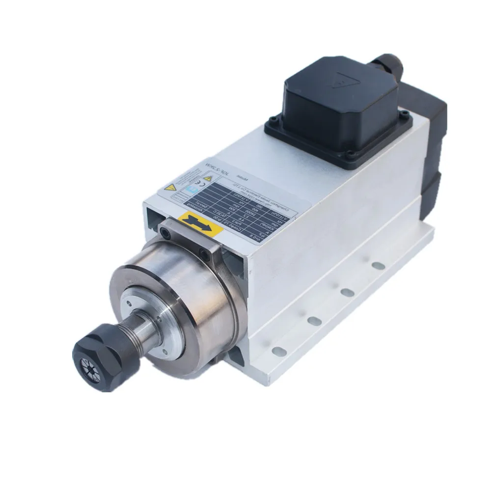 High Speed 4KW ER25 CNC spindle motor air cooling square flanged for cnc router machine