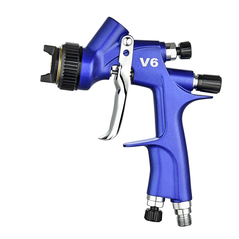 WZAUTO Hot Selling HVLP V6 600ml Large Capacity Cup 1.3mm Nozzle Top-coat Gravity Feed Paint Spray Guns For Car Painting Sprayer