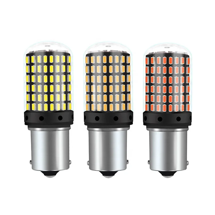  T20 1156 18 Вт 2800LM CanBus без ошибки BA15S P21W 144SMD 3014 Светодиодные лампы автомобиля Фонарь указателя