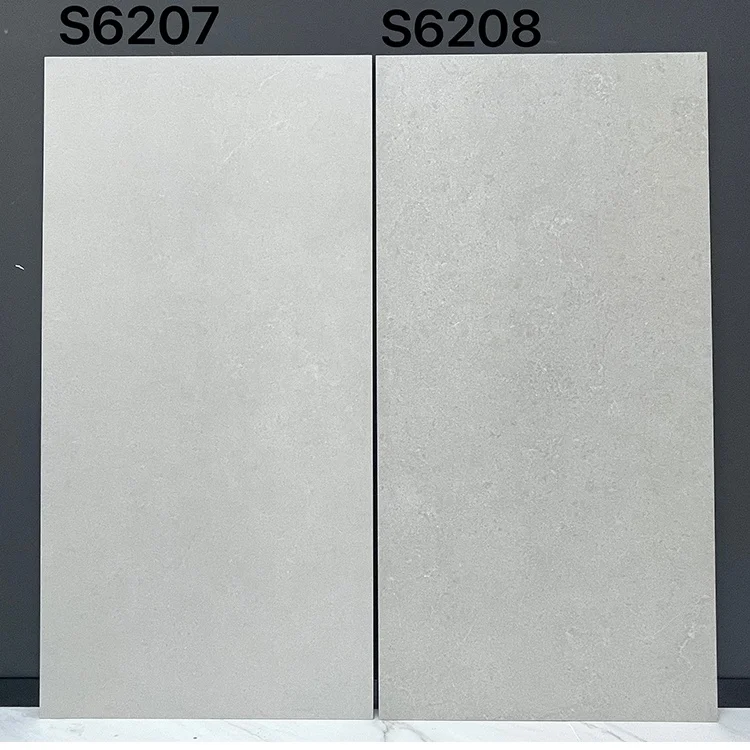 600x1200 Mm Rough Antique Dark Grey Rustic Porcelain Polished Glazed Floor Bathroom Tiles