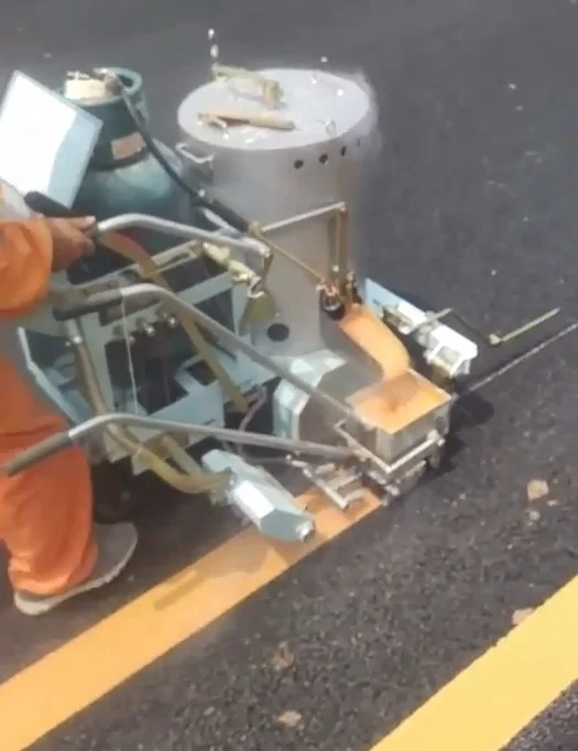 thermoplastic hand push road marking machine