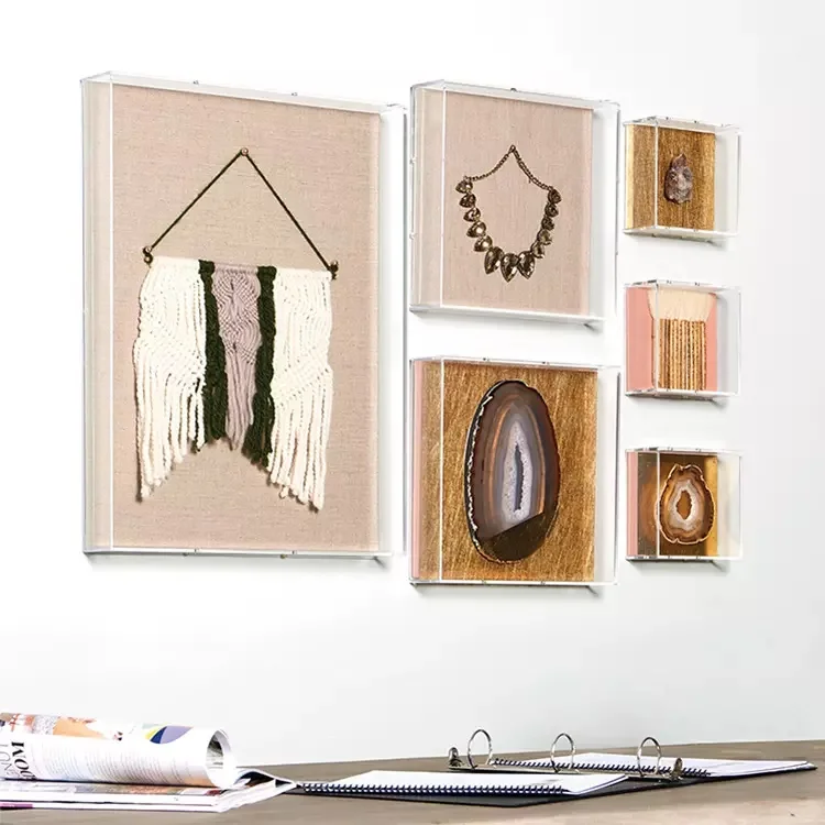 Neon Fluorescent Acrylic Decorative Shadow Boxes Only without Canvas