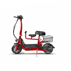 Factory price scooter with basket Parents Bike With Baby Seat 400w  folding electric scooter foldable electric scooter adult