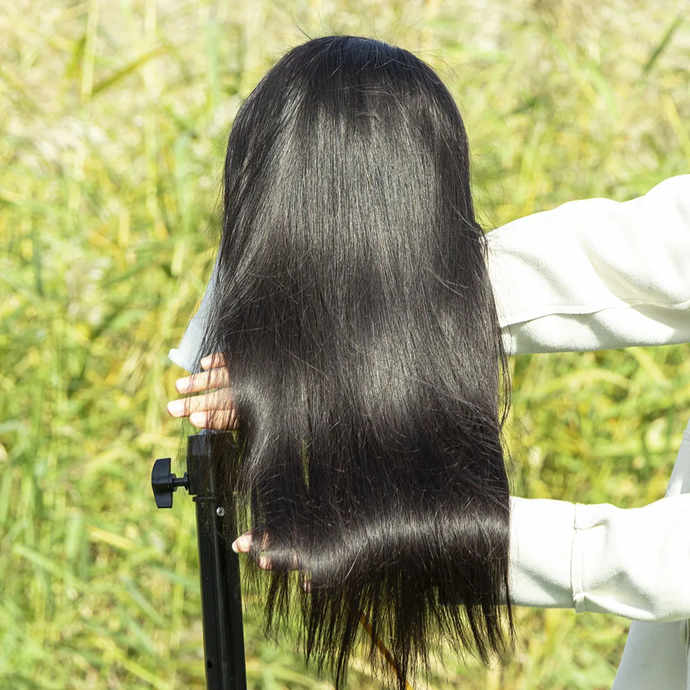 Cheap Hair Wholesale Brazilian Virgin Human Hair 4X4 Closure Long Wig For Black Woman Fast Shipping