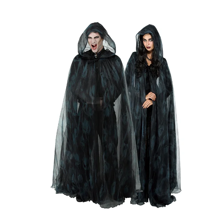 
Halloween Cosplay Costumes Wars Black Cape With Hat For Club Party Wear 