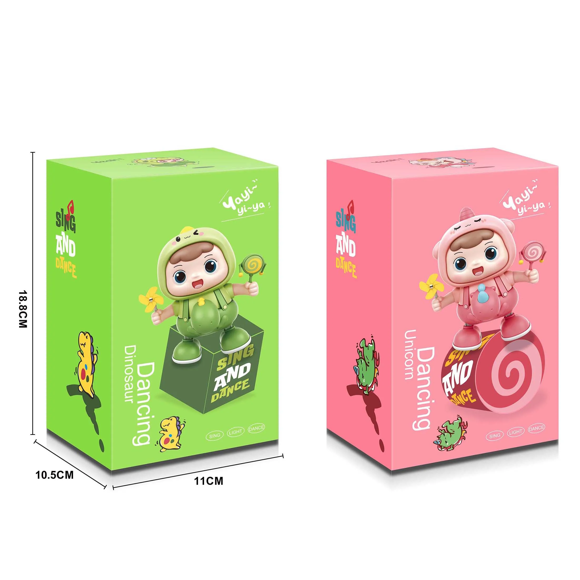 2024 Baby new early education electric light music doll toy baby fun baby animal dancing robot toy