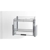 Wellmax Silver Color Kitchen Cabinet Chrome Wall Cabinet Afterburner Pull Down Basket Lifting Basket