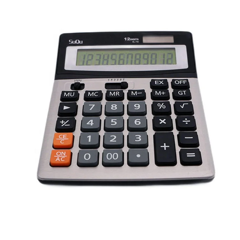 New hot Promotional12 Digit Solar Powered Citizen Calculator