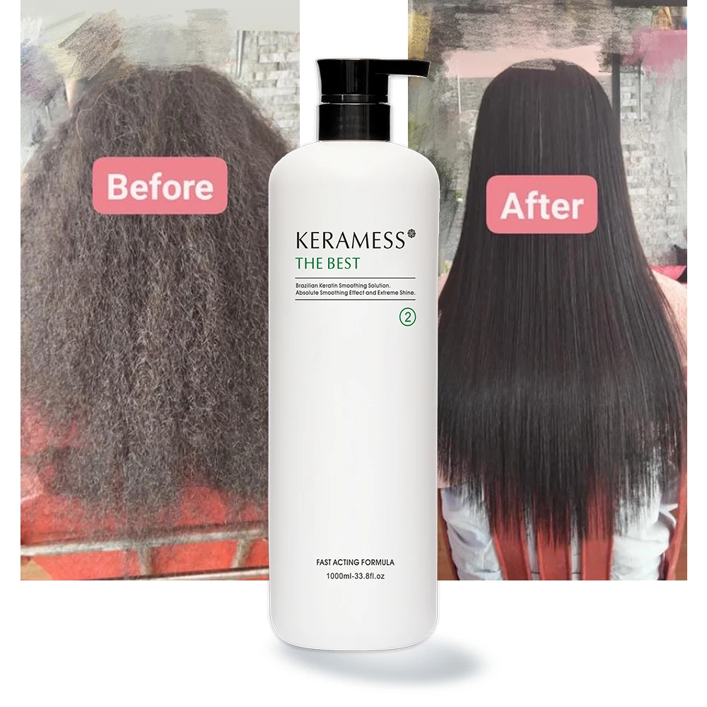 Fast Selling Brazilian Blow Out Keratin for Damaged and Color Treated Hairs Little Curly Hairstyle