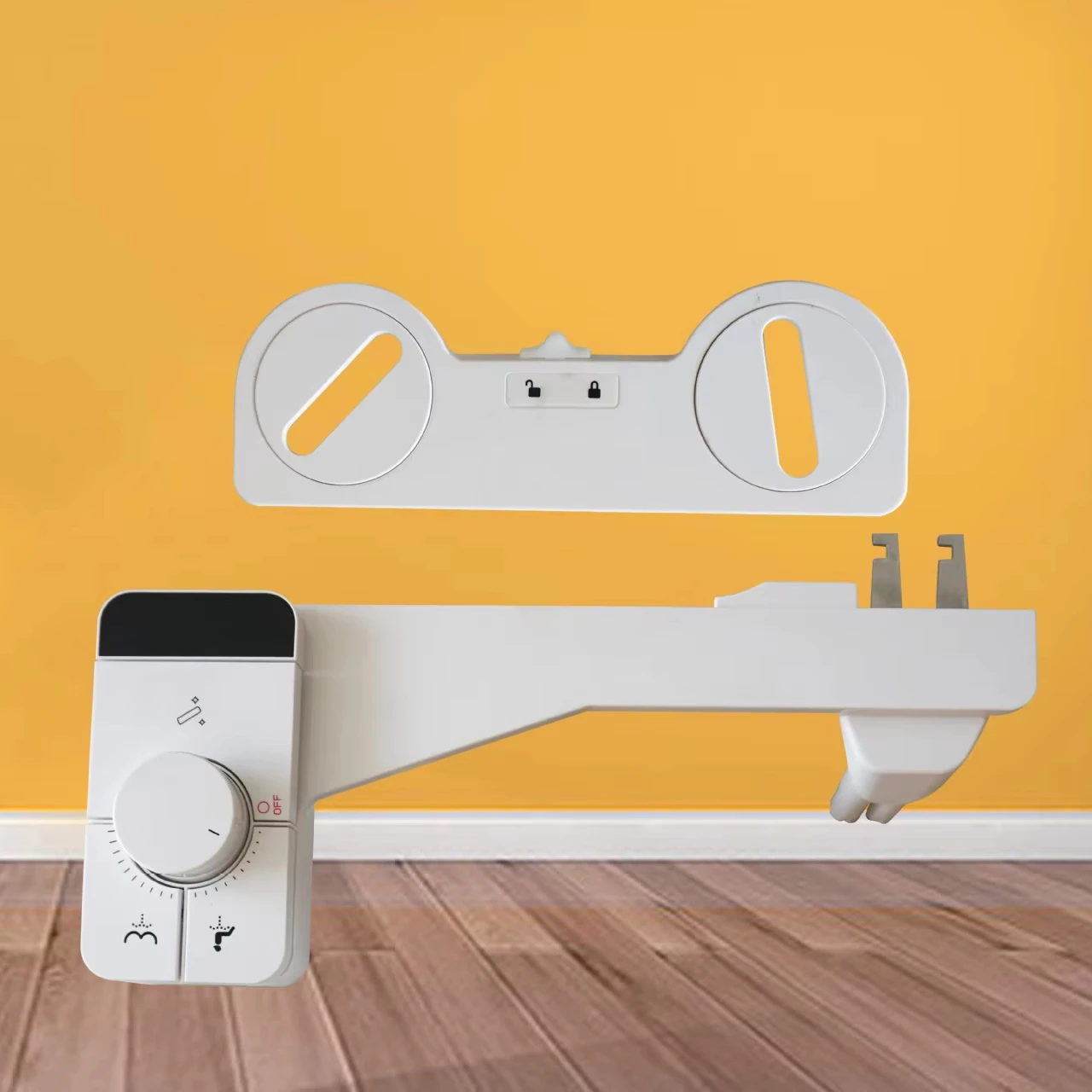 Factory Price  One Piece  Non Electric Bidet with bar Code  Cold Water Toilet Bidet with Brass Angle and SS Horse