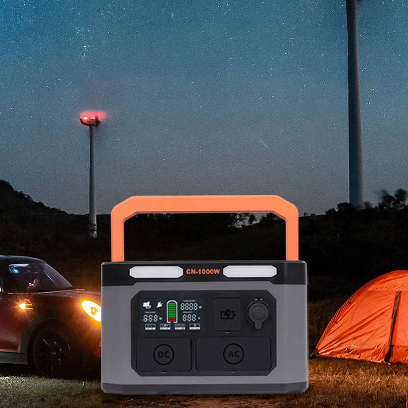 2000W outdoor solar charging large capacity ultra-clear digital screen display portable new mobile energy storage power
