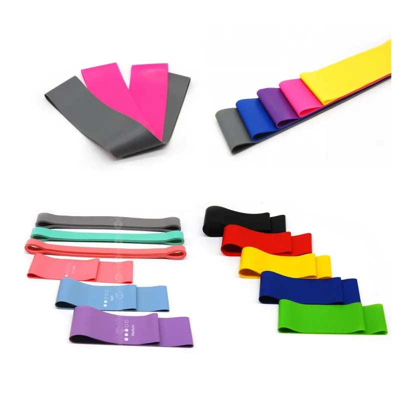 100% Natural latex modified rubber latex-free Resistance Band Elastic Bands home gym fitness resistance loop exercise bands set