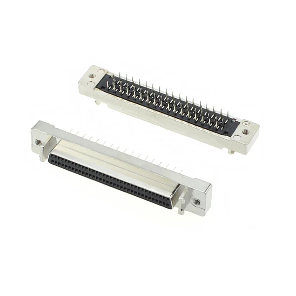 SCSI 68 Pin Female Connector SCSI-II 68 Pin Pitch 1.27mm Female Socket Vertical DIP Type scsi 68pin Conector for PMAC