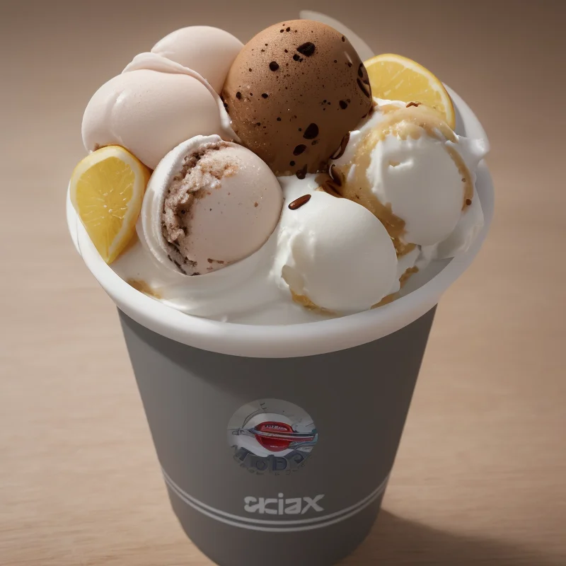 Custom Logo Plastic Ice Cream Yogurt Food Packaging Storage Box Containers Cup With Lid