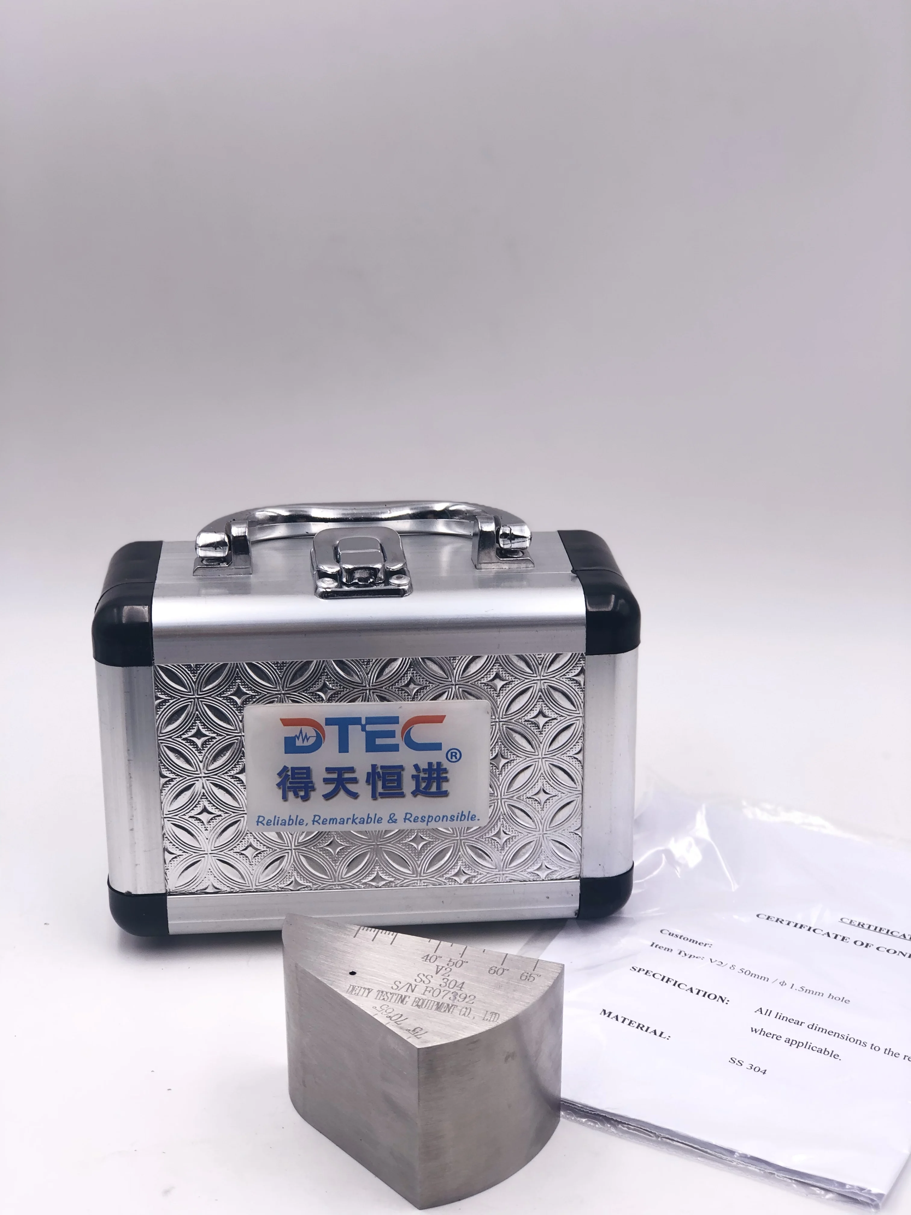 DTEC V2 Ultrasonic Calibration Block, UT block ,Calibration block