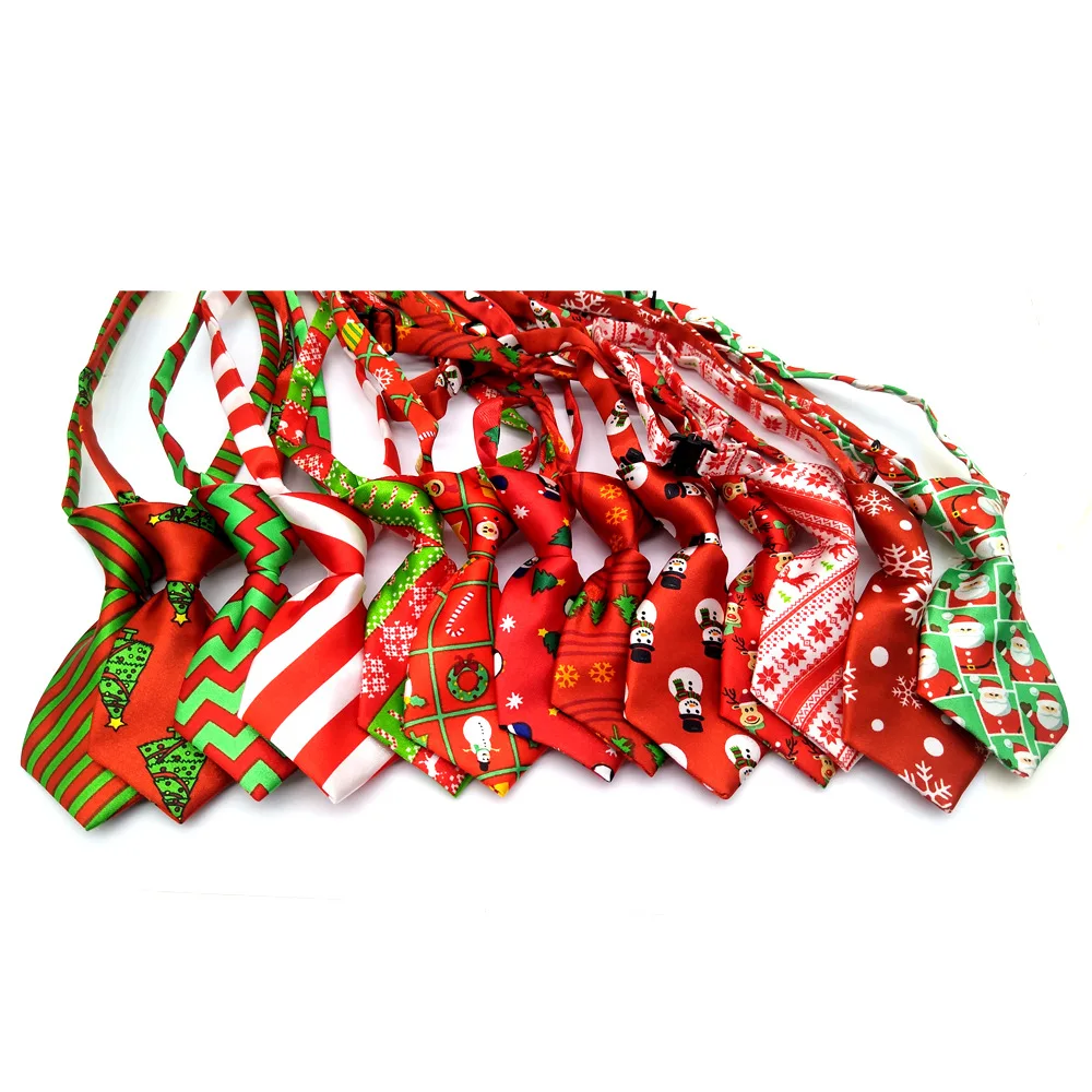 Wholesale fashion mix color dog christmas bow pet neck tie dog collar