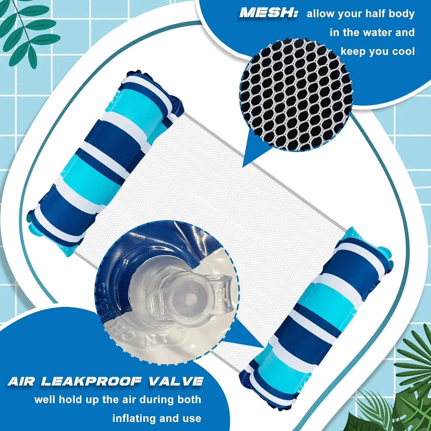 New Multi-purpose Party Summer Water Fun Swimming Inflatable Fold Up Mat Inflatable Pool Lounge Chairs Water Inflatable Sofa