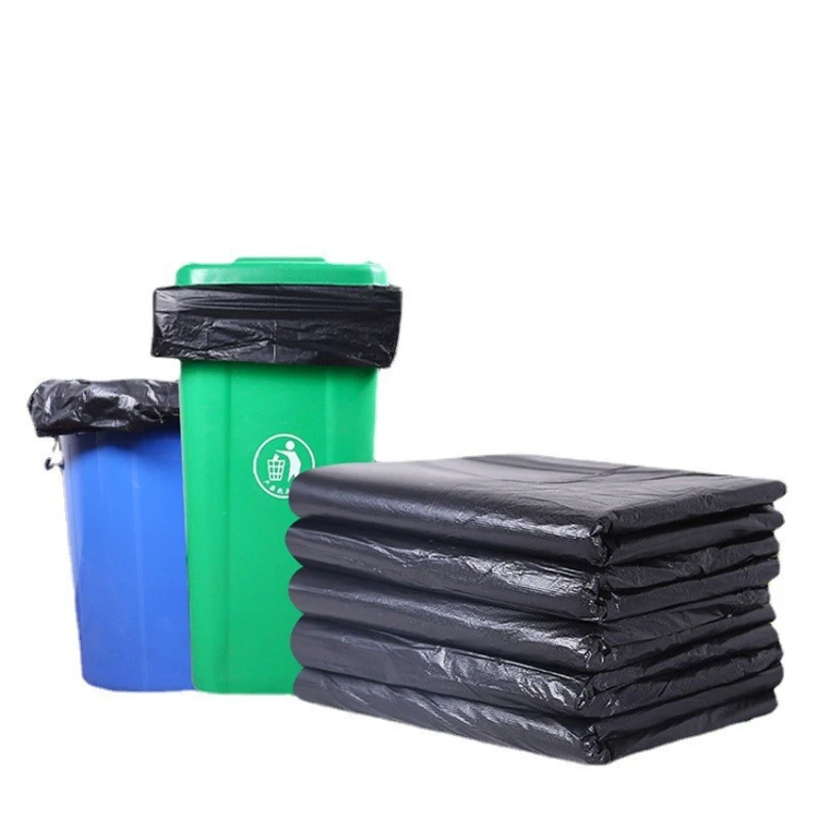 Manufacturers sell disposable 90*110CM large black plastic multi-purpose thickening heavy duty garbage bags
