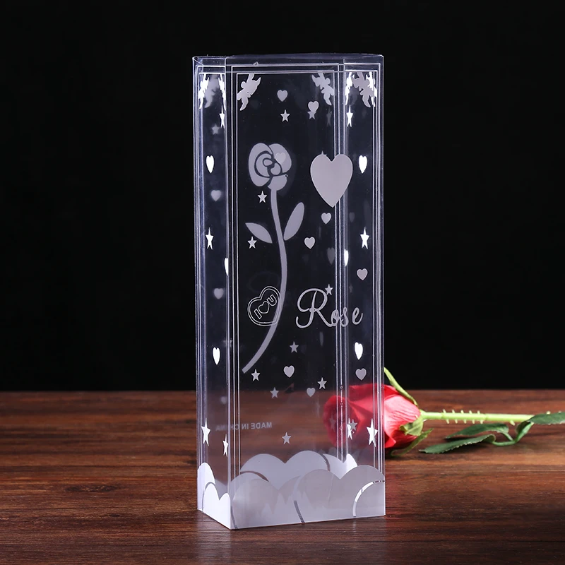 Популярная пластиковая упаковочная коробка из ПВХ с милым принтом в виде сердца и медведя Валентина, Прямая поставка с завода