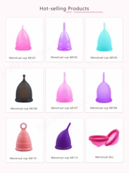 Wholesale Custom Reusable Lady Period Cup 100% Medical Silicone Menstruation Copa Menstrual Cups