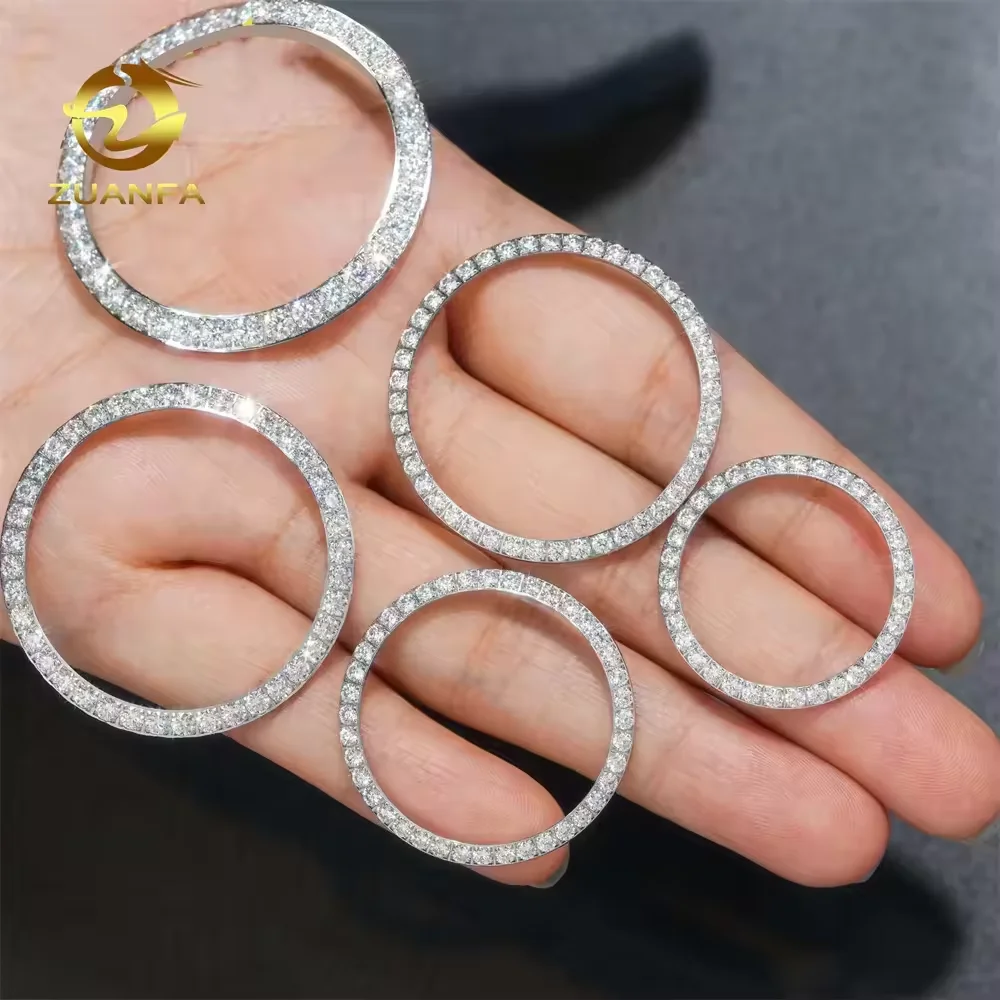 Bulk Stock Pass Diamond tester 36mm/41mm/26mm/31mm/34mm Buss down Iced Out Hip Hop VVS Moissanite Diamond Watch Bezel