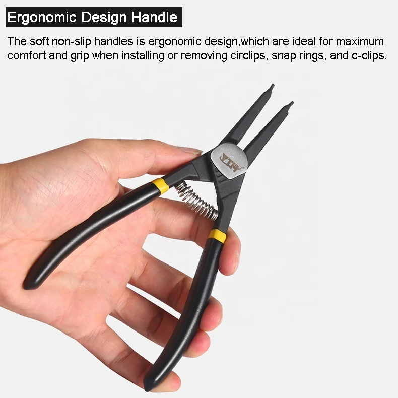 YTH 7inch chromium vanadium steel snap ring pliers circlip pliers Retaining Ring Pliers set