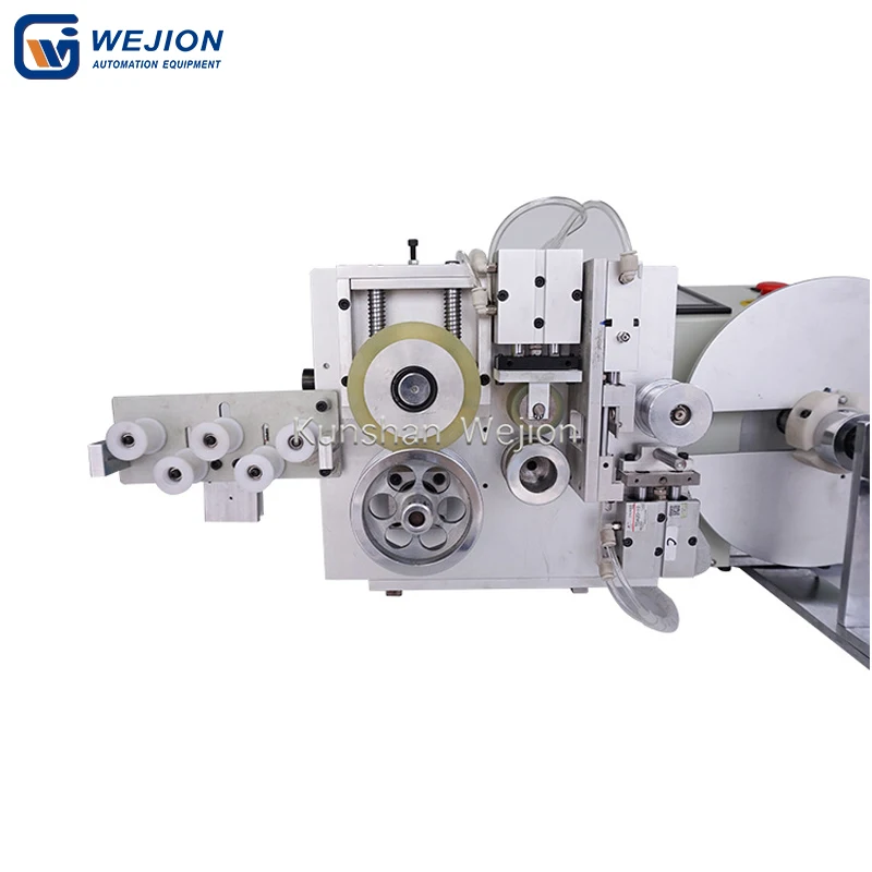 With meter counting automatic wire fixed length measuring cutting spool rewind coil winding bundling tying tool