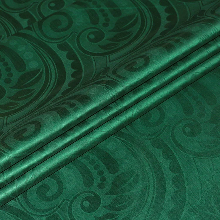 Зеленая Дамасская шадда базин богатая итальянская парча африканская одежда хлопчатобумажная ткань