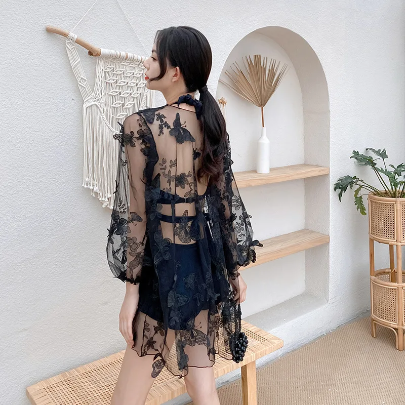 Korea 2023 Woman Highly elastic Two  Piece Swimwear Summer Dress Bikini Swimming Wear With Coverups