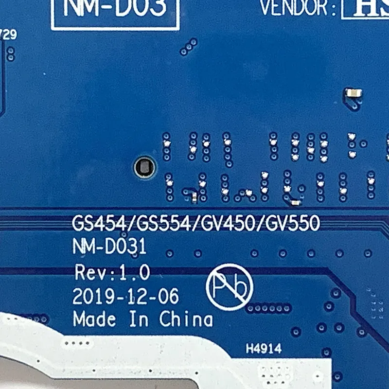 GS454 GS554 GV450 GV550 NM-D031 материнская плата для ноутбука Lenovo Ideapad 3-15IIL05 5B20S44268 srgkf I3-1005G1 + 4G RAM на борту