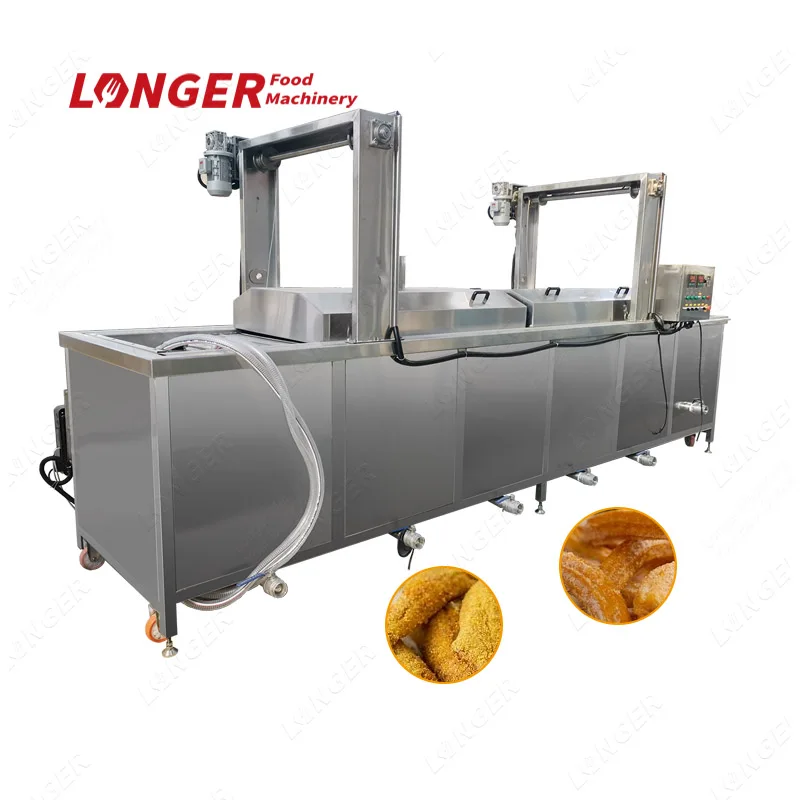 Thermostat Controlled Induction Deep Oil-Water Hamburger Doughnut Churros Fish Frying Machine Funnel Cake Fryer For Donuts