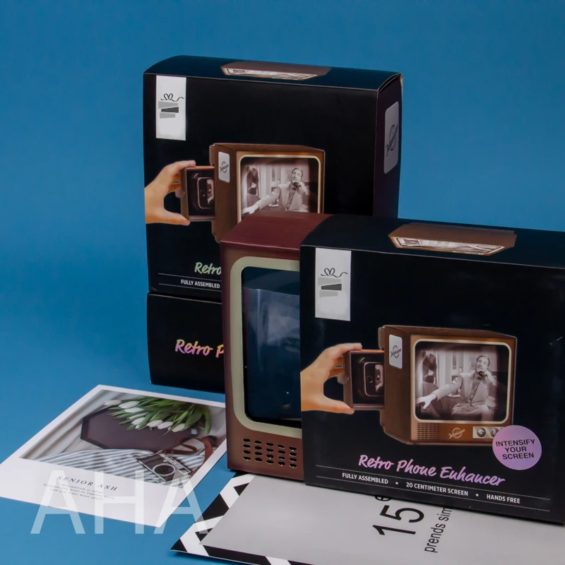 3D screen paper magnifier mobile phone TV stereo amplifier smartphone projector for movie speaker phone magnifier phone holder