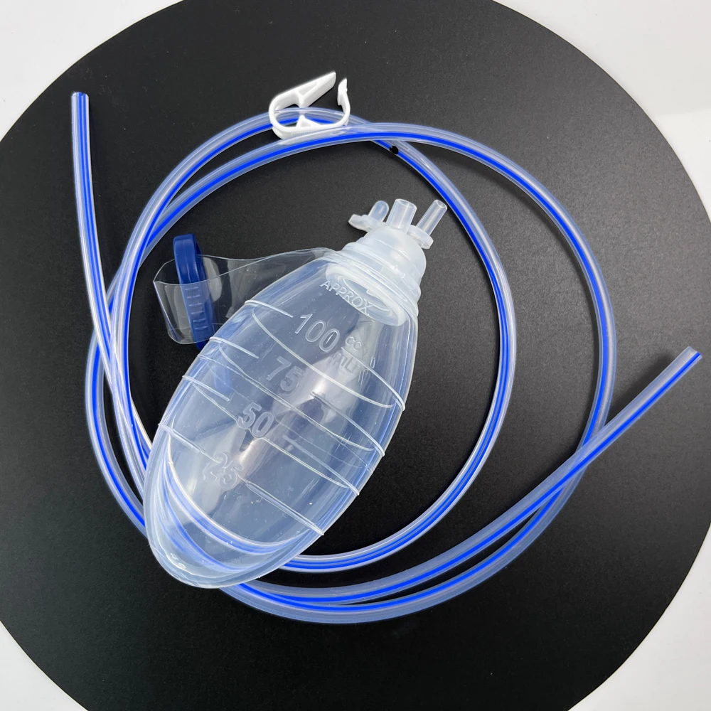 Closed Wound Drainage System 100cc Silicone Bulb Evacuator Kit