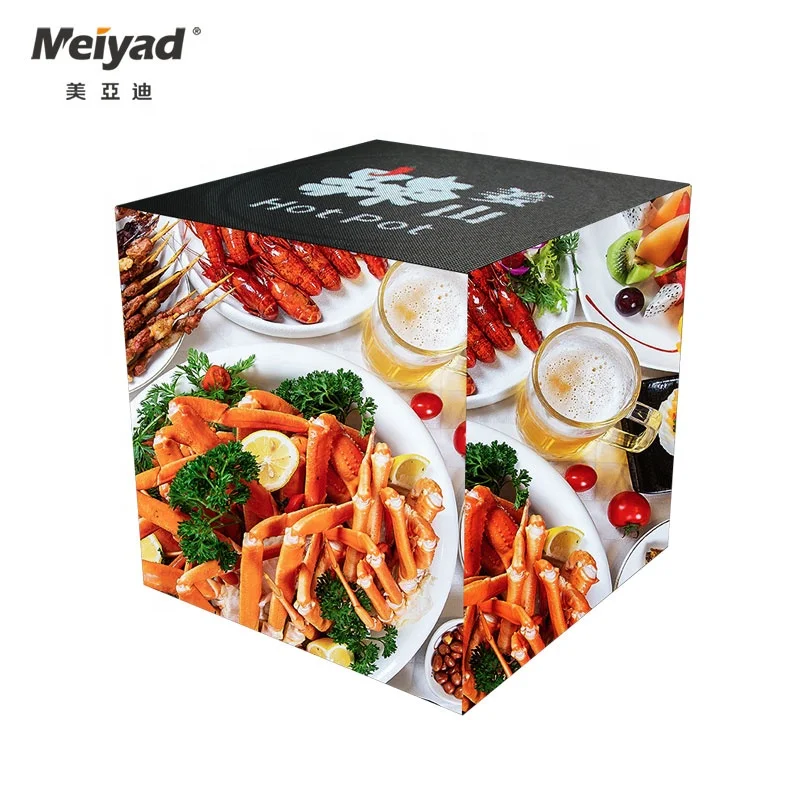 4 sided 5 sided outdoor indoor P2.5 cube led display commercial advertising magic box cube led screen
