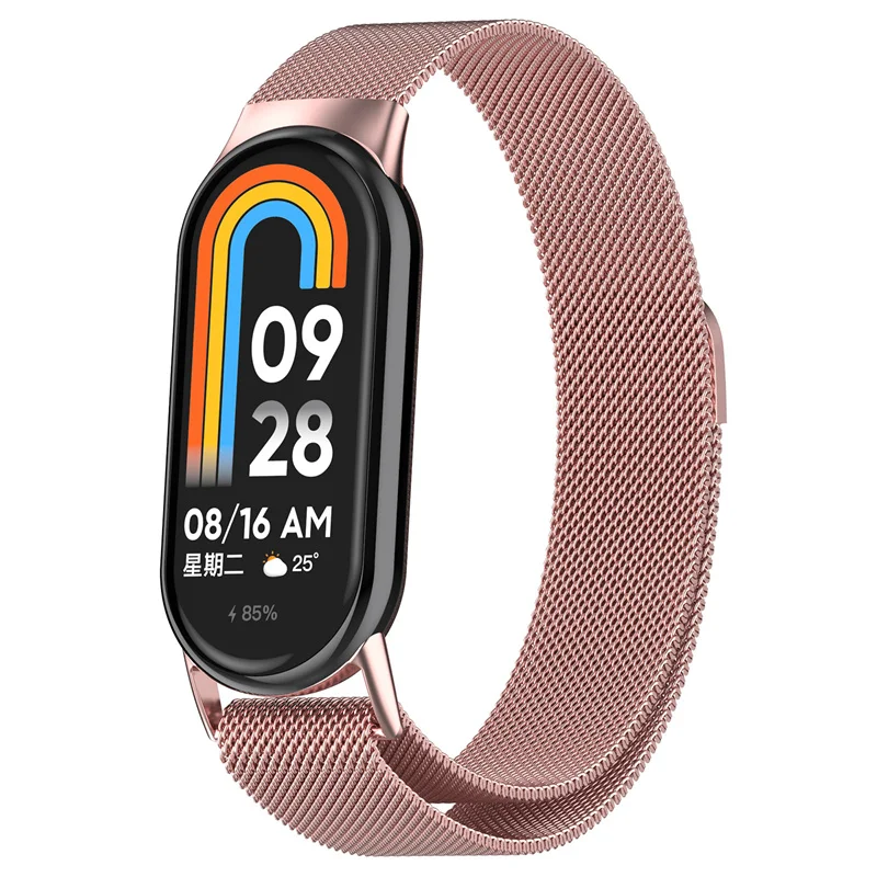 For xiaomi band 9 strap Stainless Steel wristband band strap Milanese Wrist band strap MiBand 9 NFC Metal band Strap