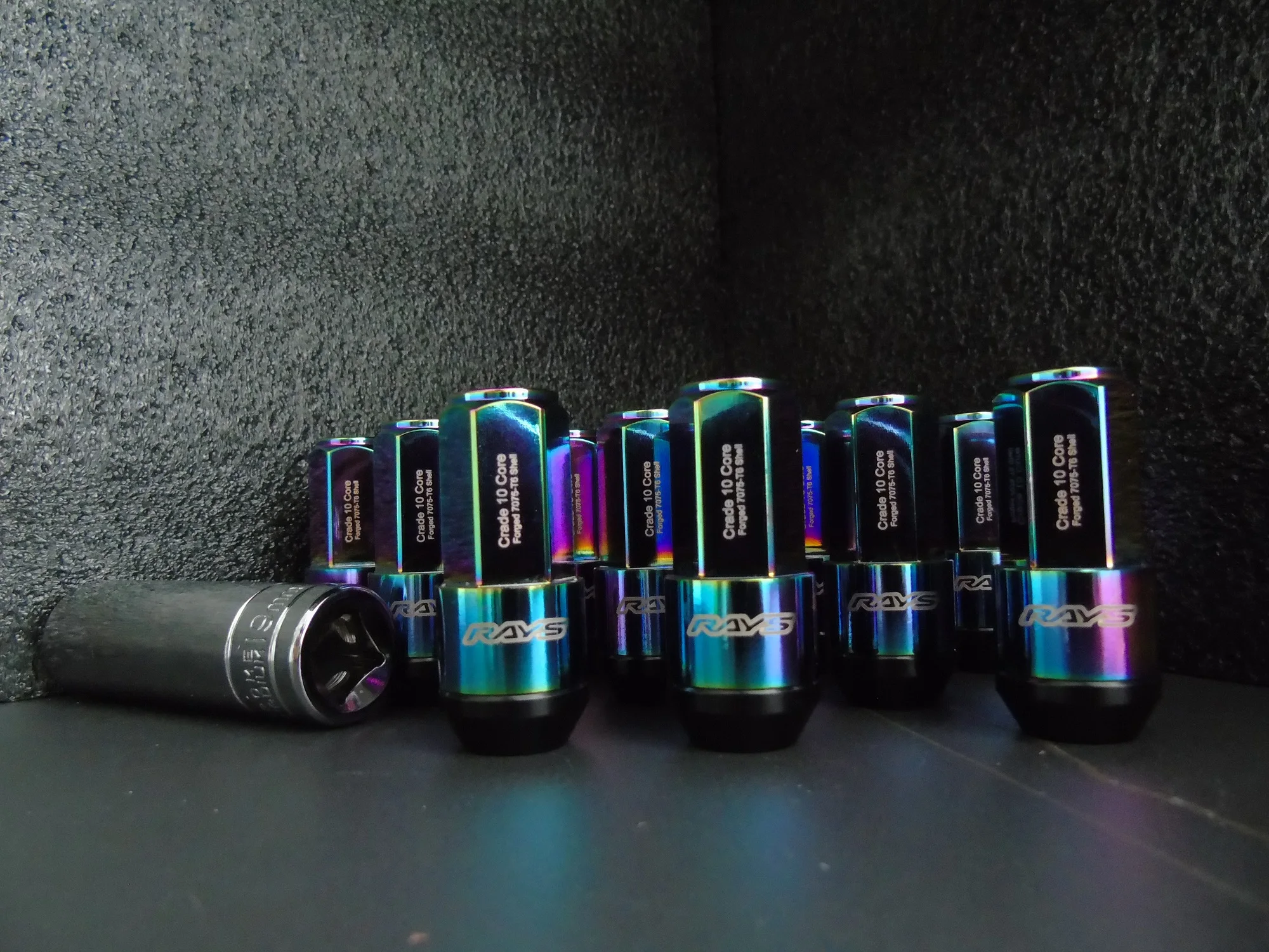 19HEX Rays Two-In-One Side Lock Nut Wheel Nut Lug Nut Length 58mm M12x1.5 M12x1.25 M14*1.5 With Alloy Aluminum+Iron