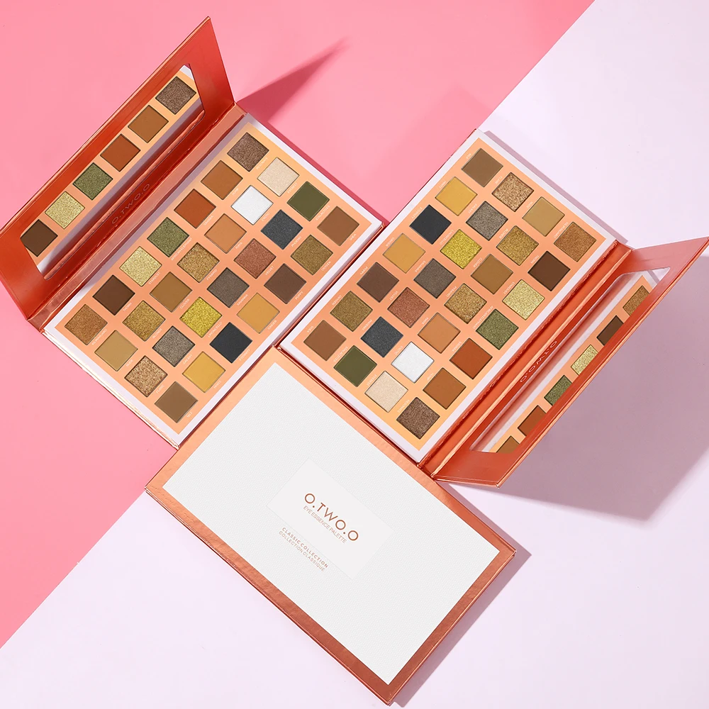 O.TWO.O Customization 28 Colors Eyeshadow Palette Colors Square Shimmer Vegan Makeup Richly Pigment Low Moq Fast Shipping