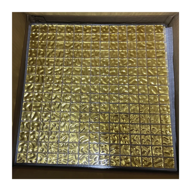 Mosaics gold glass tiles bathroom luxury tiles with golden glass finish