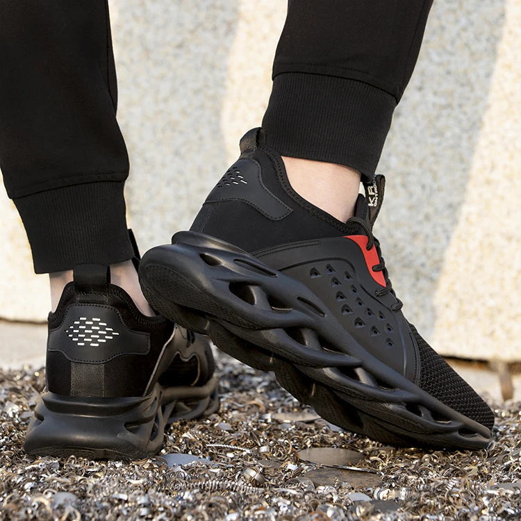 Кроссовки укрепленные со стальным носком, дышащие, непрокалываемые, безопасная спортивная обувь для мужчин и женщин