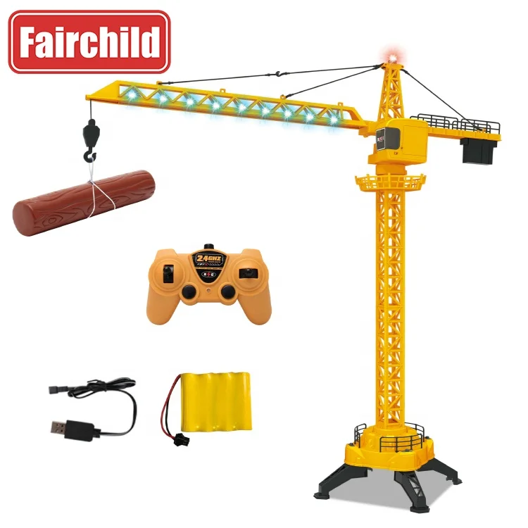6 Channel Remote Control Toy Model Crane Kid Lift 2.4Ghz Construction 1: 14 Tower Crane Toy