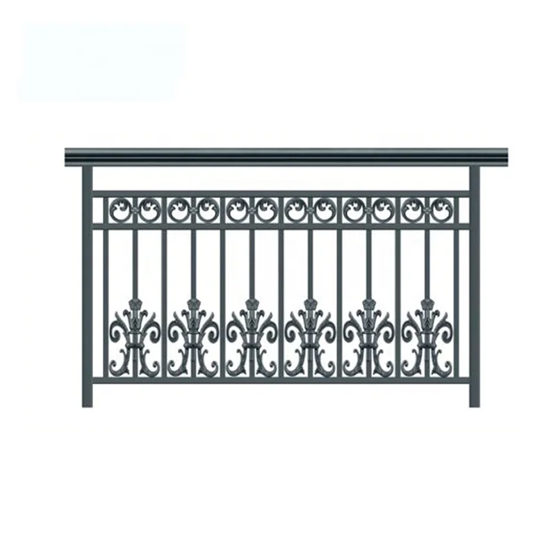 Foshan aluminum profile system curved straight metal panel aluminum balcony railing