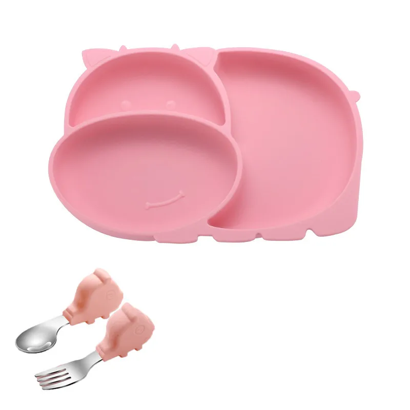 Factory supplier 2023 hot selling safety silicone divided suction plate baby silicone plate