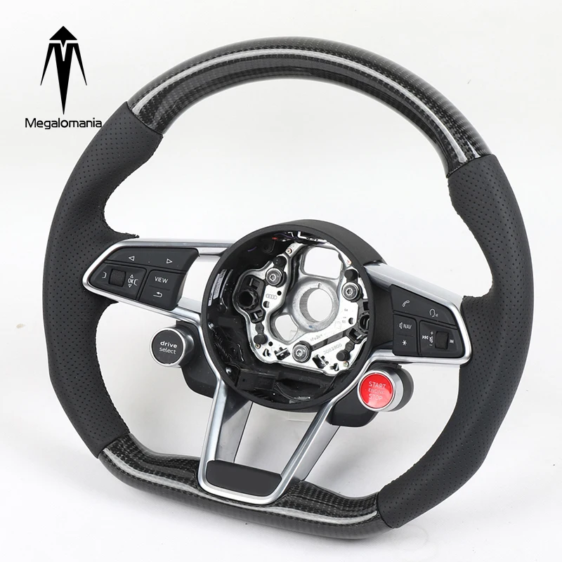 LCD Screen Shift Light Carbon Custom Steering Wheels For AU-D I R8 TT TTRS